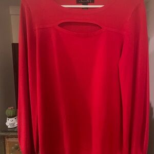 LOFT Red Crew Neck Sweater🌹❤️